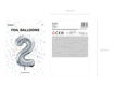 Picture of FOIL BALLOON NUMBER 2 SILVER 34 INCH